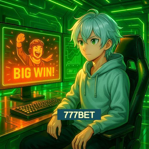 Imagem promocional do app oficial 777BET destacando a conveniência de jogar cassino online pelo celular ou navegador