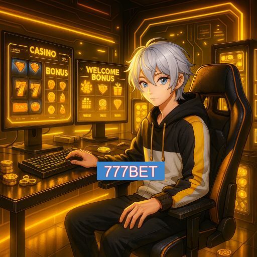 Imagem promocional do app oficial 777BET destacando a conveniência de jogar cassino online pelo celular ou navegador