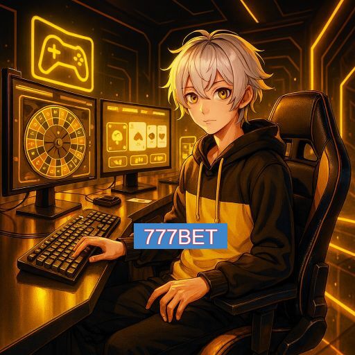 Imagem promocional do app oficial 777BET destacando a conveniência de jogar cassino online pelo celular ou navegador