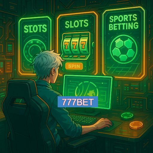 Imagem promocional do app oficial 777BET destacando a conveniência de jogar cassino online pelo celular ou navegador