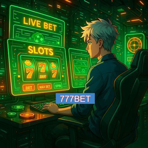 Imagem promocional do app oficial 777BET destacando a conveniência de jogar cassino online pelo celular ou navegador