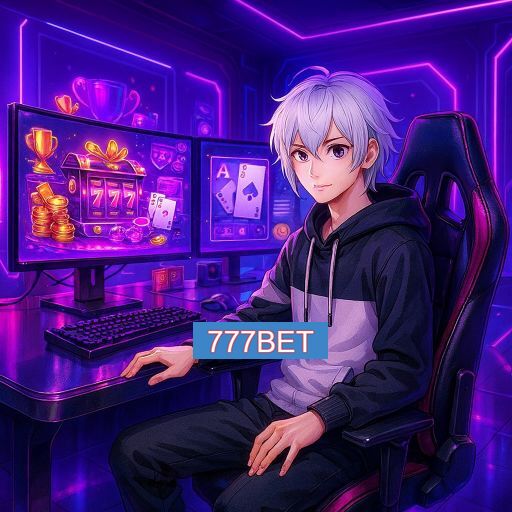Imagem promocional do app oficial 777BET destacando a conveniência de jogar cassino online pelo celular ou navegador
